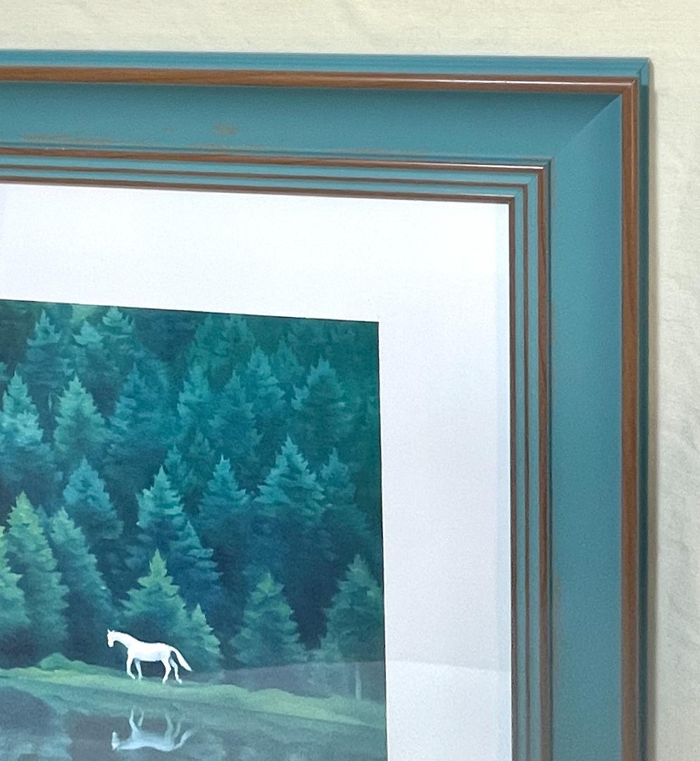 【新品】東山魁夷「緑響く」 ポスター　複製画　日本画　風景画　高級額付