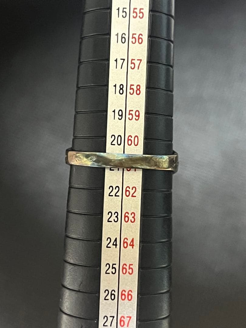 シルバー925 シンプルリング 卍モチーフ 彫金 21号 silver 約4g