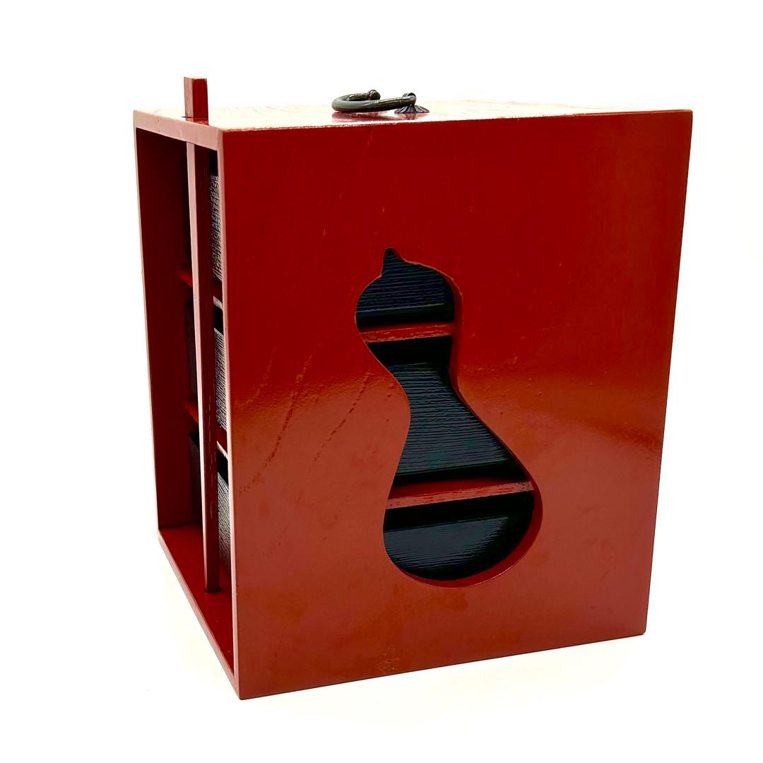 babu まとめ買いお得 木製 野立弁当 朱 内箱付 小物入れ 3段構造