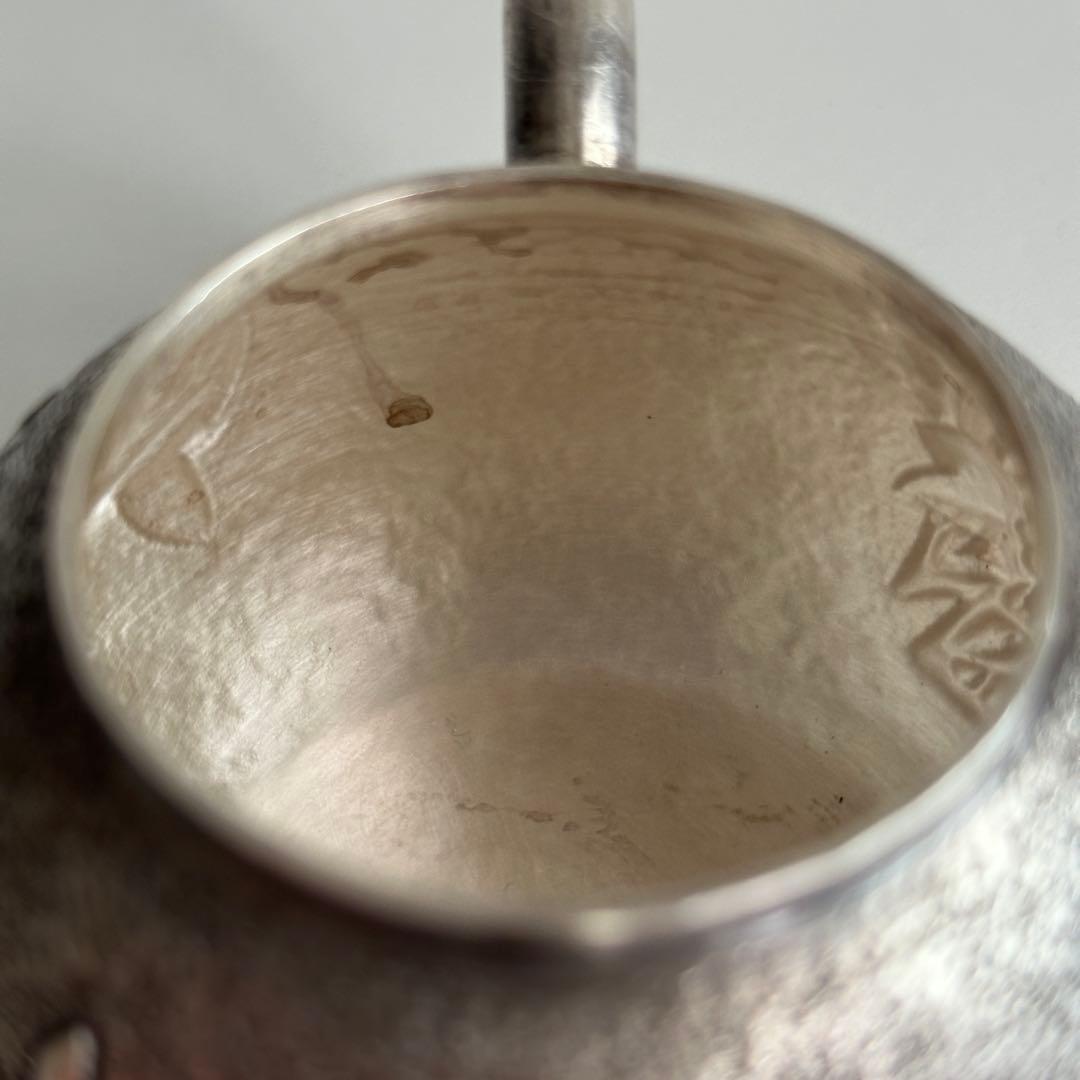 銀製 茶器 茶道具 急須 足銀999 牡丹 金属工芸