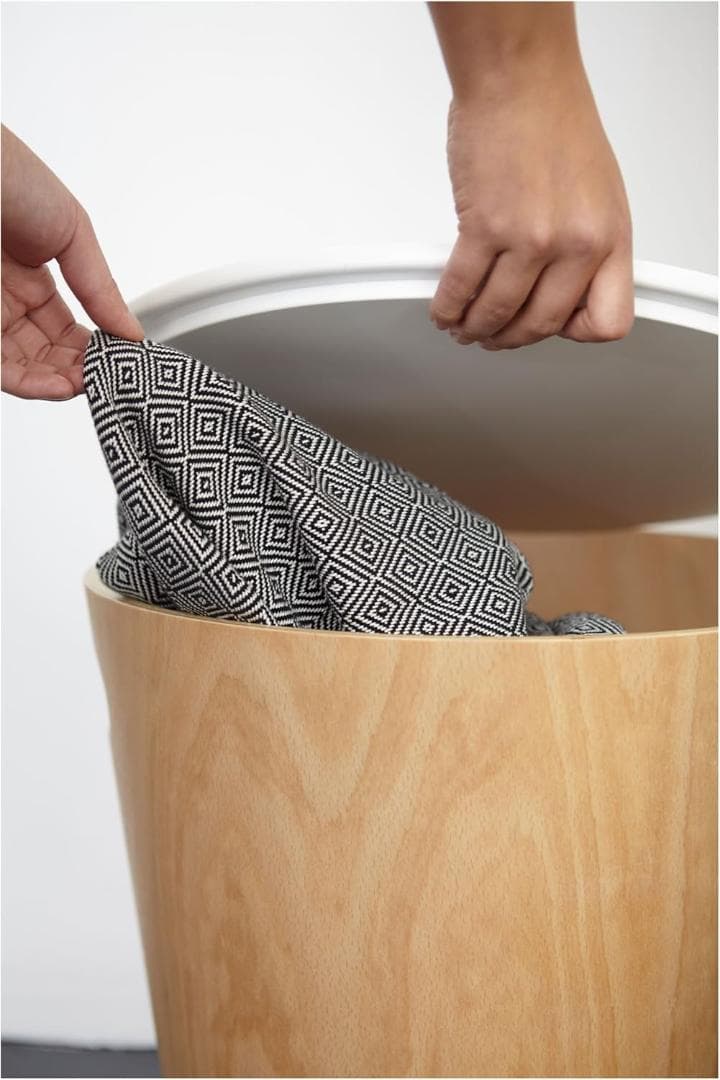 umbra WOODROW 収納スツール 持ち手付き 椅子 収納 整理整頓 木製