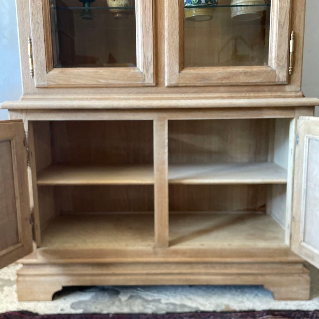 ビンテージ ガラス収納キャビネット ショーケース 食器棚