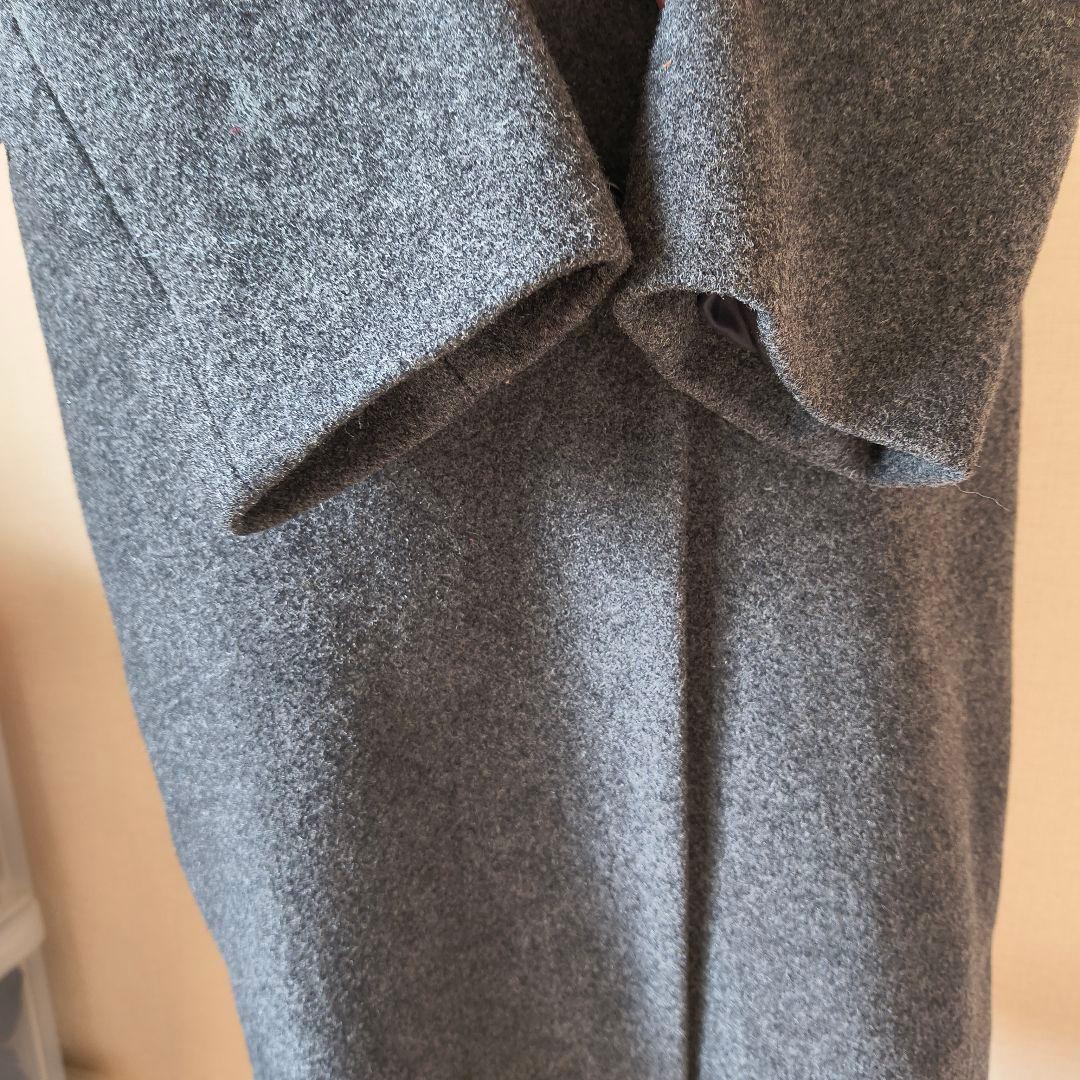 ジャンポールゴルチエ グレー チェスターコート 40 マチ針 フェイクパール