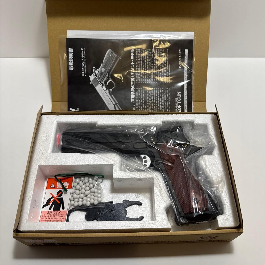 WA L.A.ヴィッカーズ・カスタム 実物木製グリップ付 ガスガン