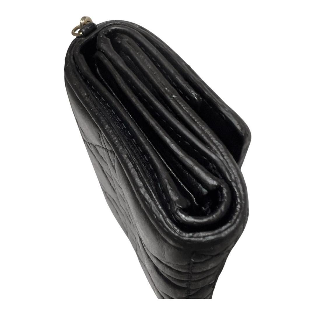 Christian Dior ディオール 折り財布 ブラック ロゴチャーム