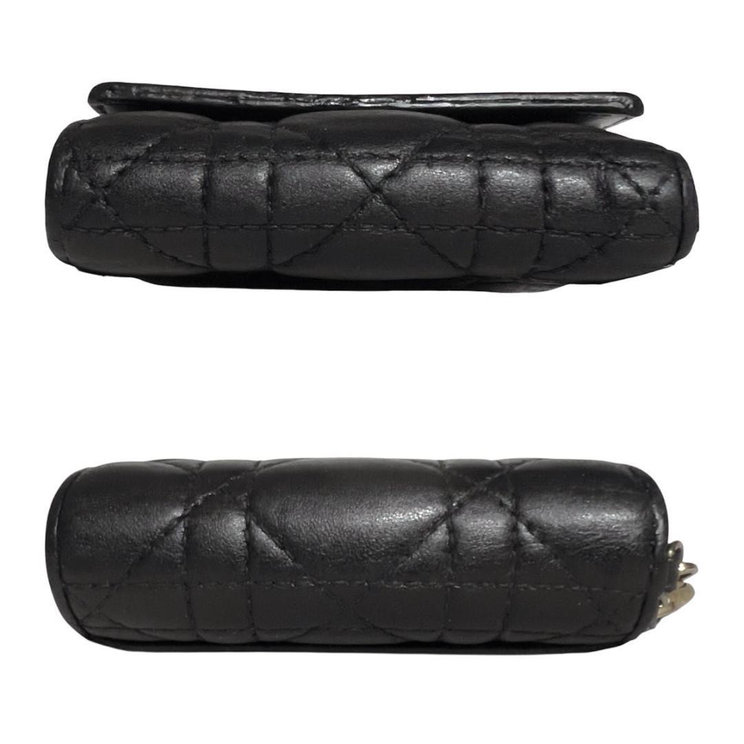 Christian Dior ディオール 折り財布 ブラック ロゴチャーム