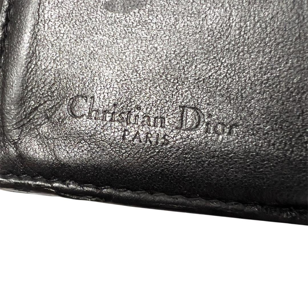 Christian Dior ディオール 折り財布 ブラック ロゴチャーム