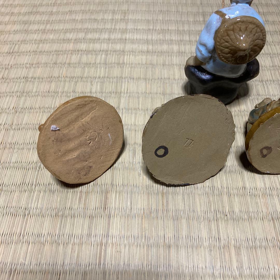 老人　飾り　焼物　外国　釣り　お酒　工芸品　陶芸