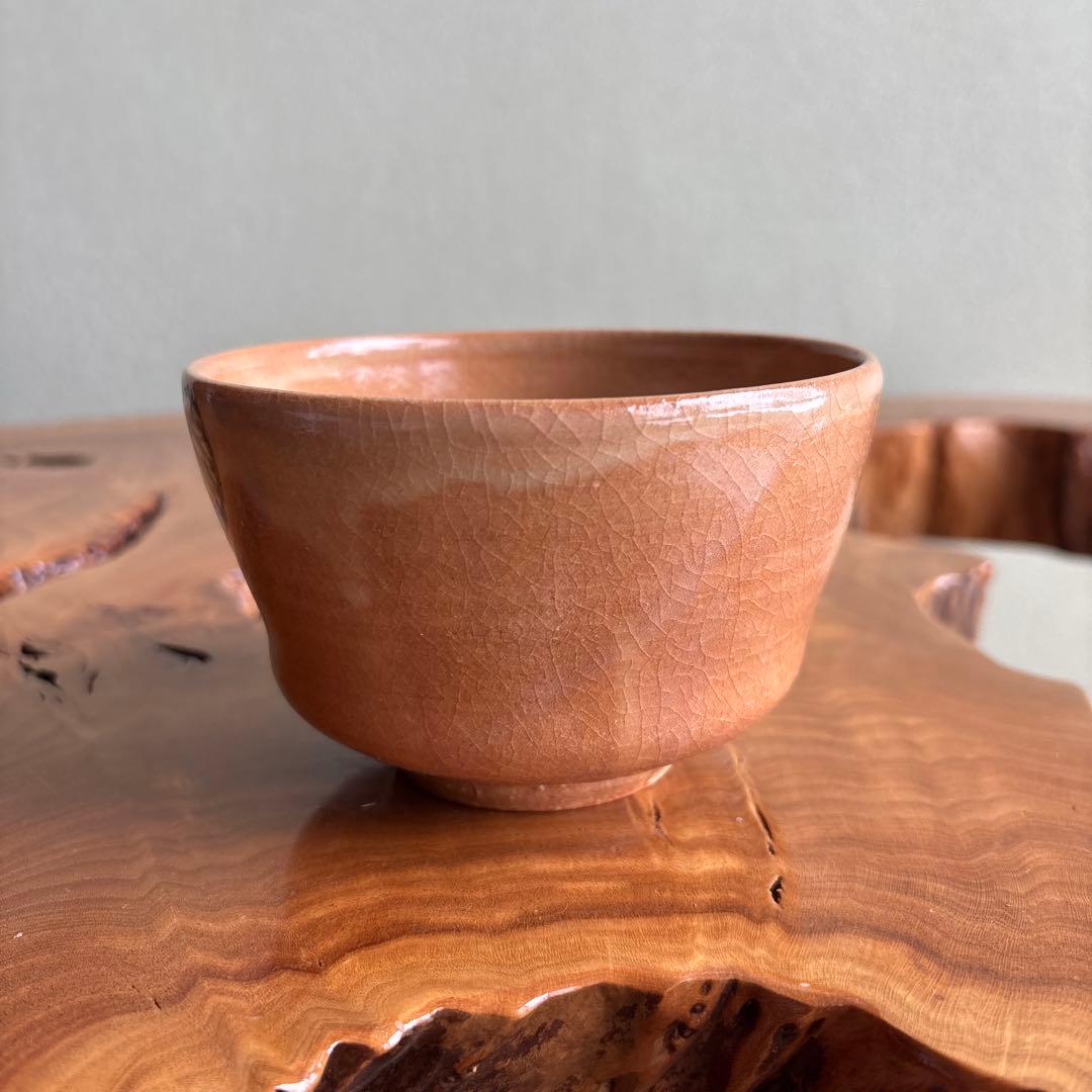 紀州焼葵窯 寒川栖豊 「二葉葵」 抹茶碗 茶道具 共箱