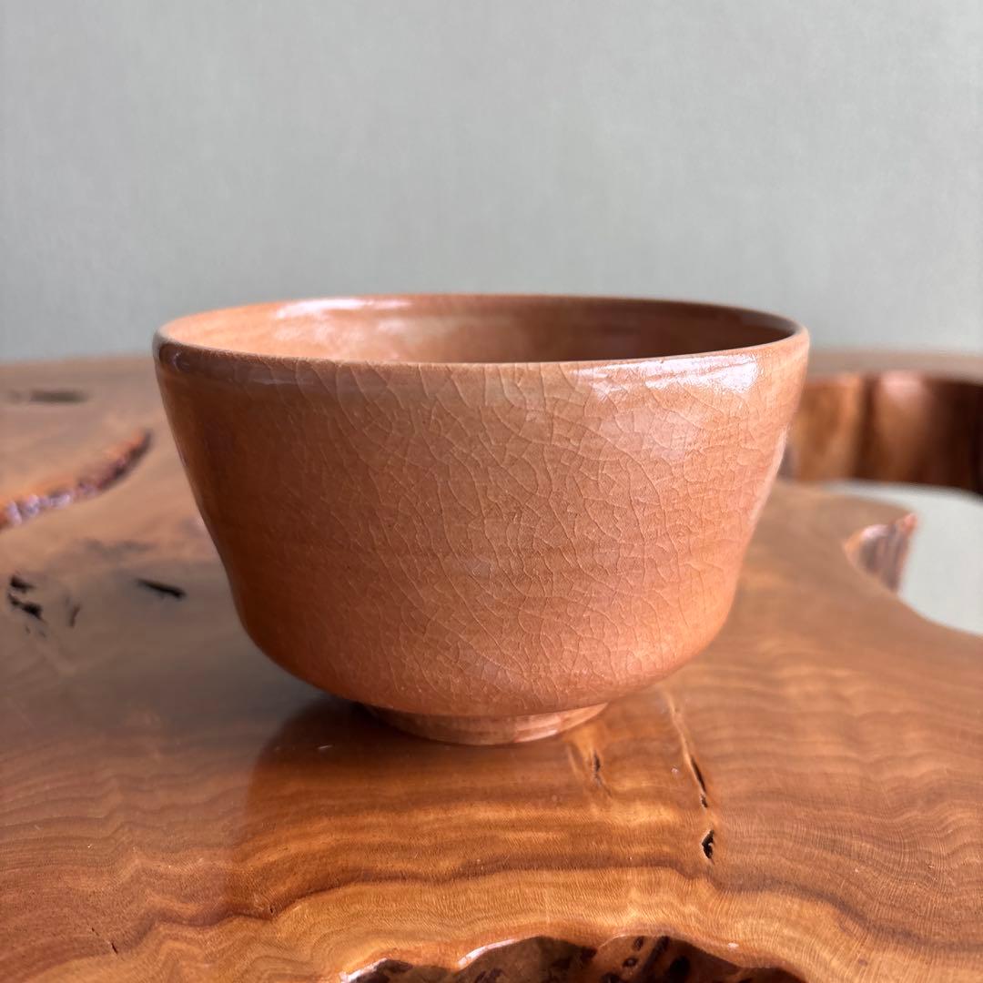 紀州焼葵窯 寒川栖豊 「二葉葵」 抹茶碗 茶道具 共箱