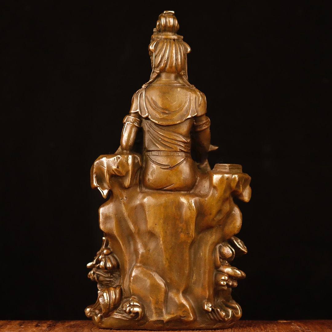 銅像 銅仏 自在観音菩薩仏像 坐龍仏珠観音仏像 仏堂奉納 工芸品 置物