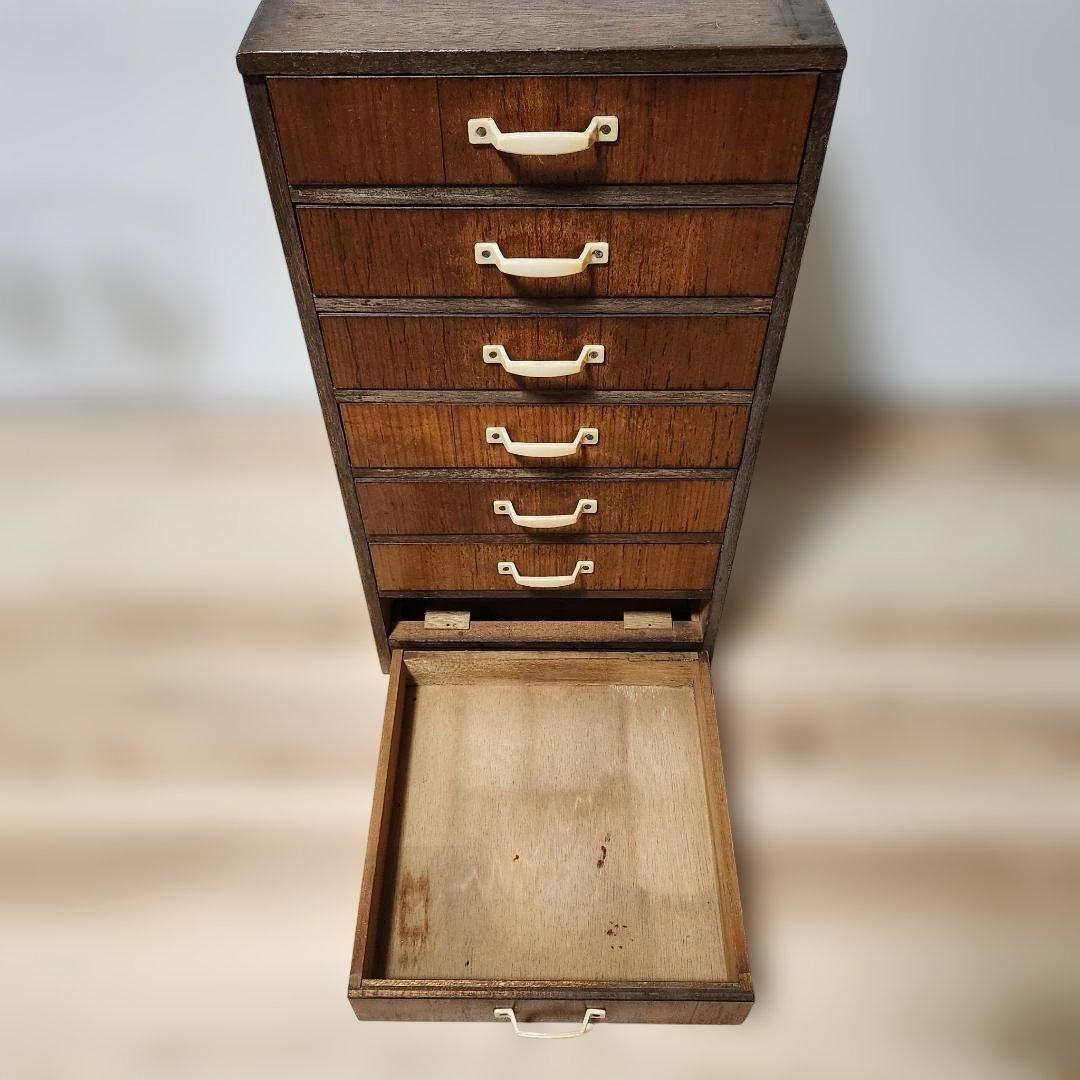 昭和レトロ チェスト 7段 キャビネット 書類棚 引き出し ノスタルジック