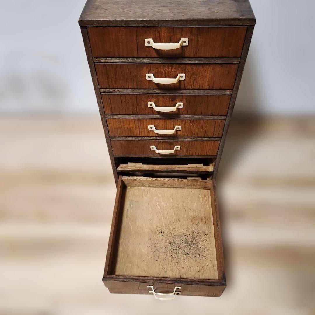 昭和レトロ チェスト 7段 キャビネット 書類棚 引き出し ノスタルジック