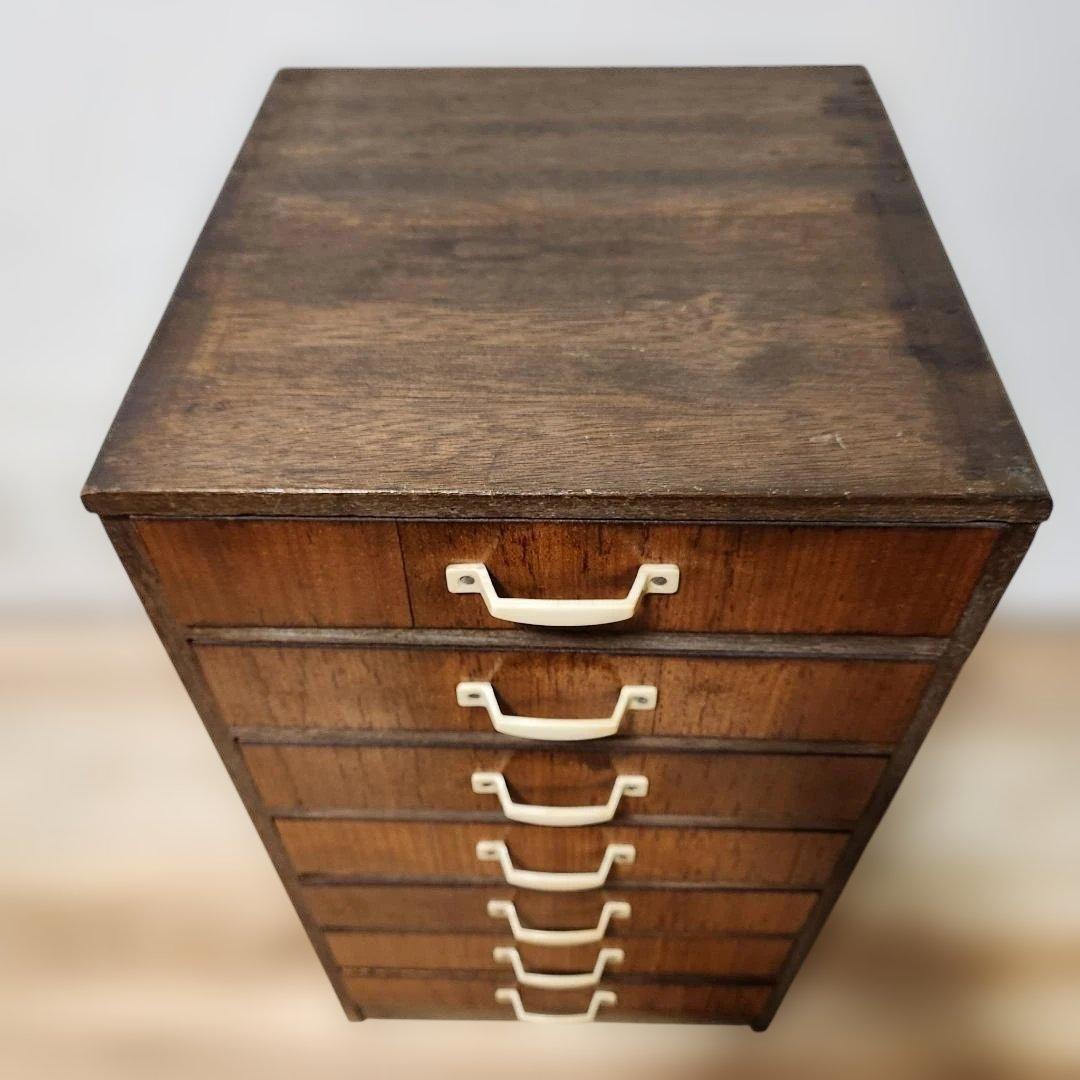 昭和レトロ チェスト 7段 キャビネット 書類棚 引き出し ノスタルジック