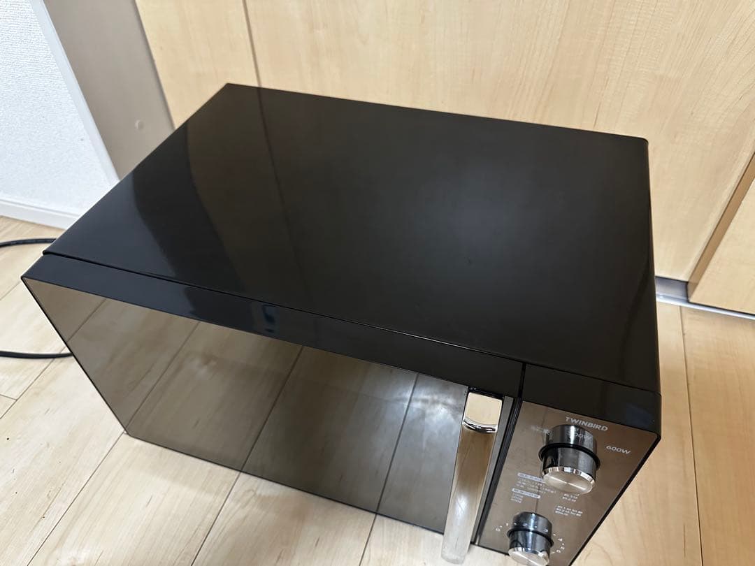 TWINBIRD ミラーガラストップ電子レンジ DR-D278 ブラック