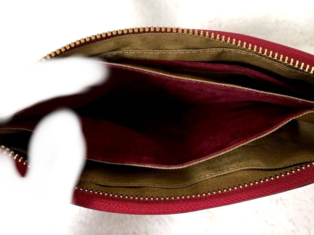 ATAO ブーブー お財布ポシェット ショルダーバッグ エナメル レッド 金