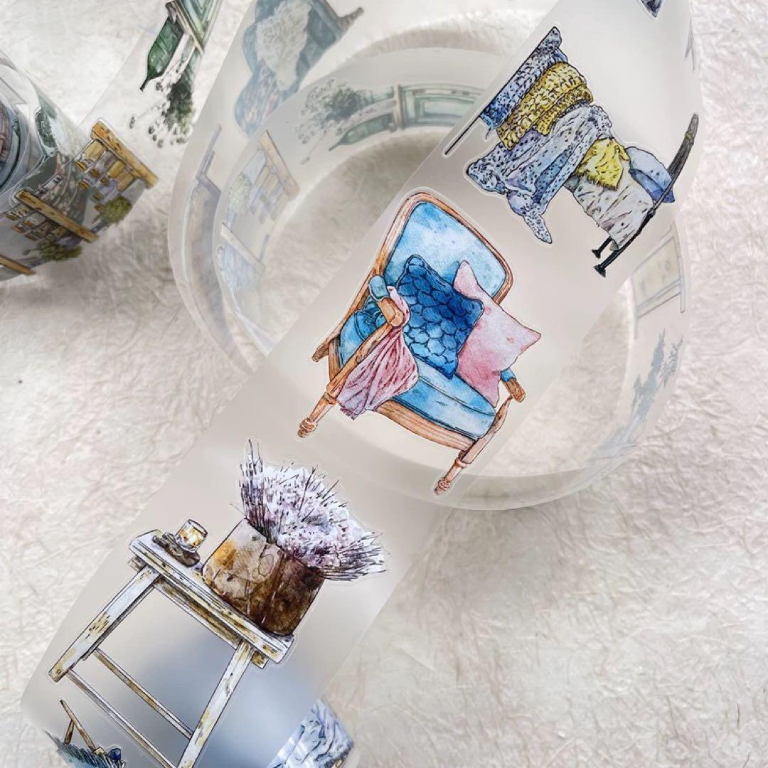 新品　DINGDING　29# 居　PET霧面型抜きタイプマスキングテープ10m