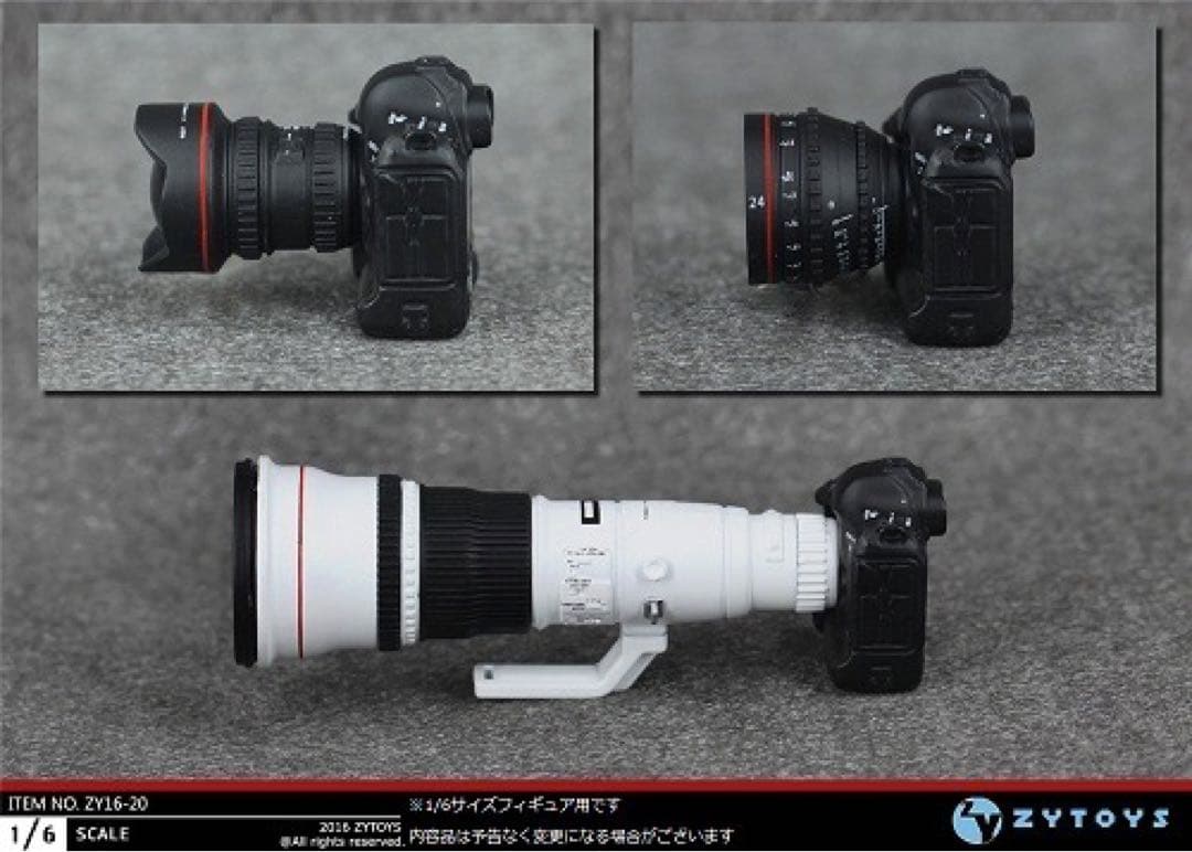 ZY-TOYS 1/6フィギュア用デジタル一眼レフカメラミニチュアZY16-20