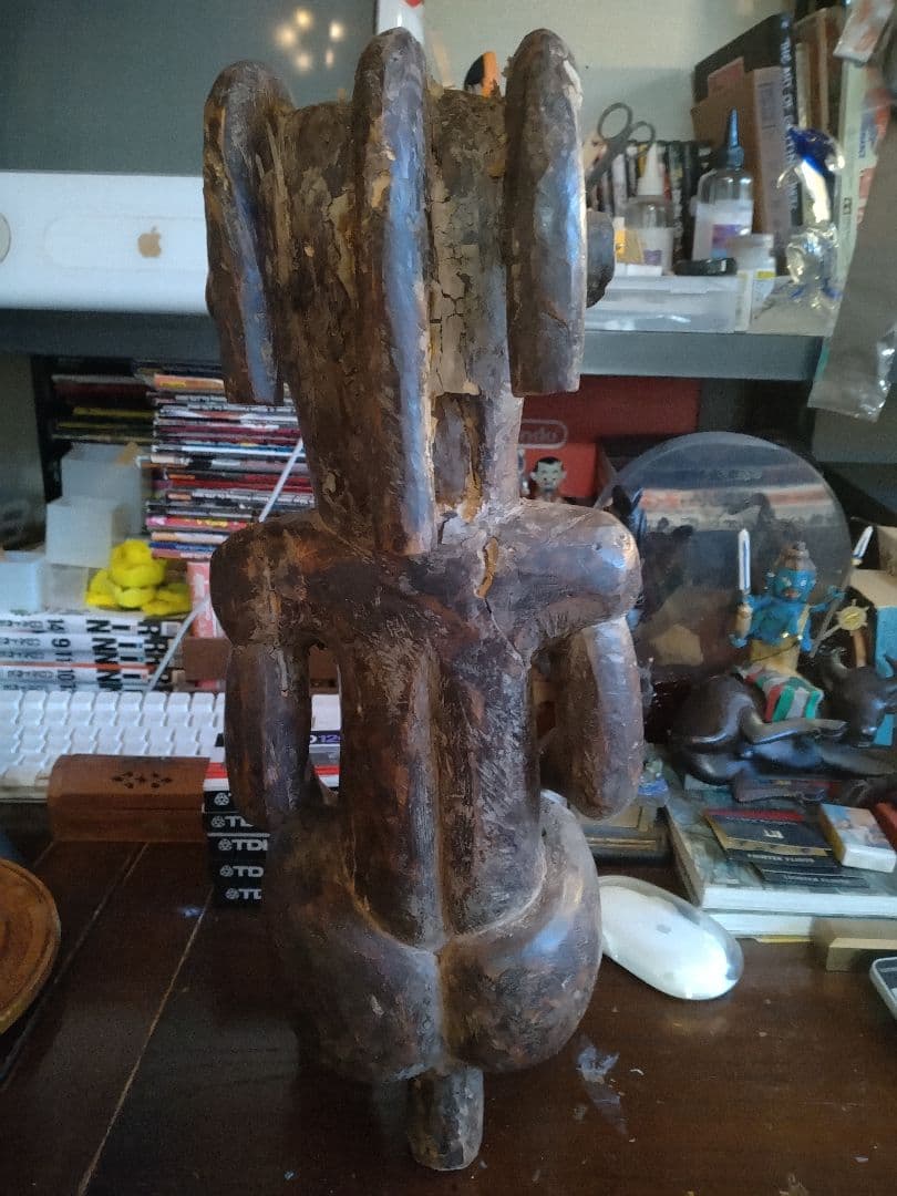 アフリカ　ファン族　フォン族　木彫り　人形　置物　ヴィンテージ　呪物