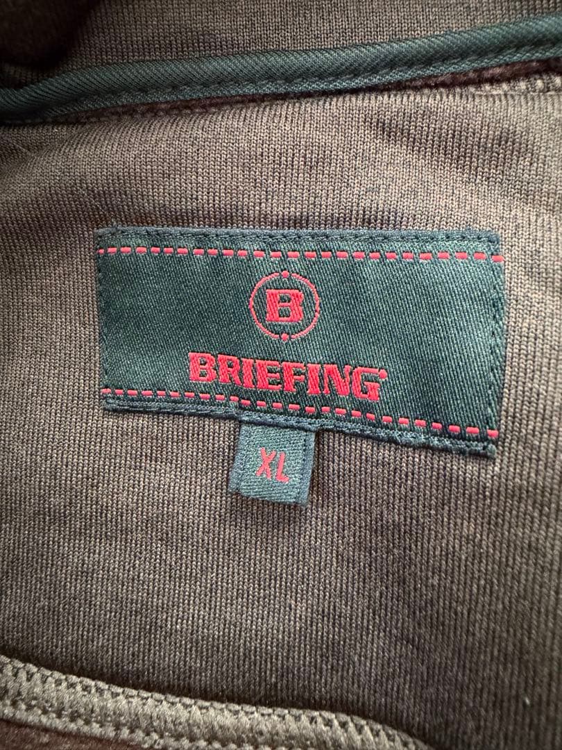 追加値下　BRIEFING ブリーフィング ブラウン XL フード付きパーカー