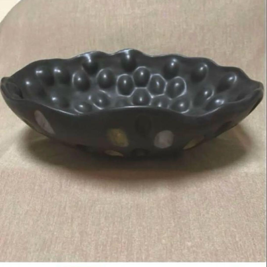 和モダン　作家　個性的　アート　盛り皿　器　鉢　フラワーベース　花器