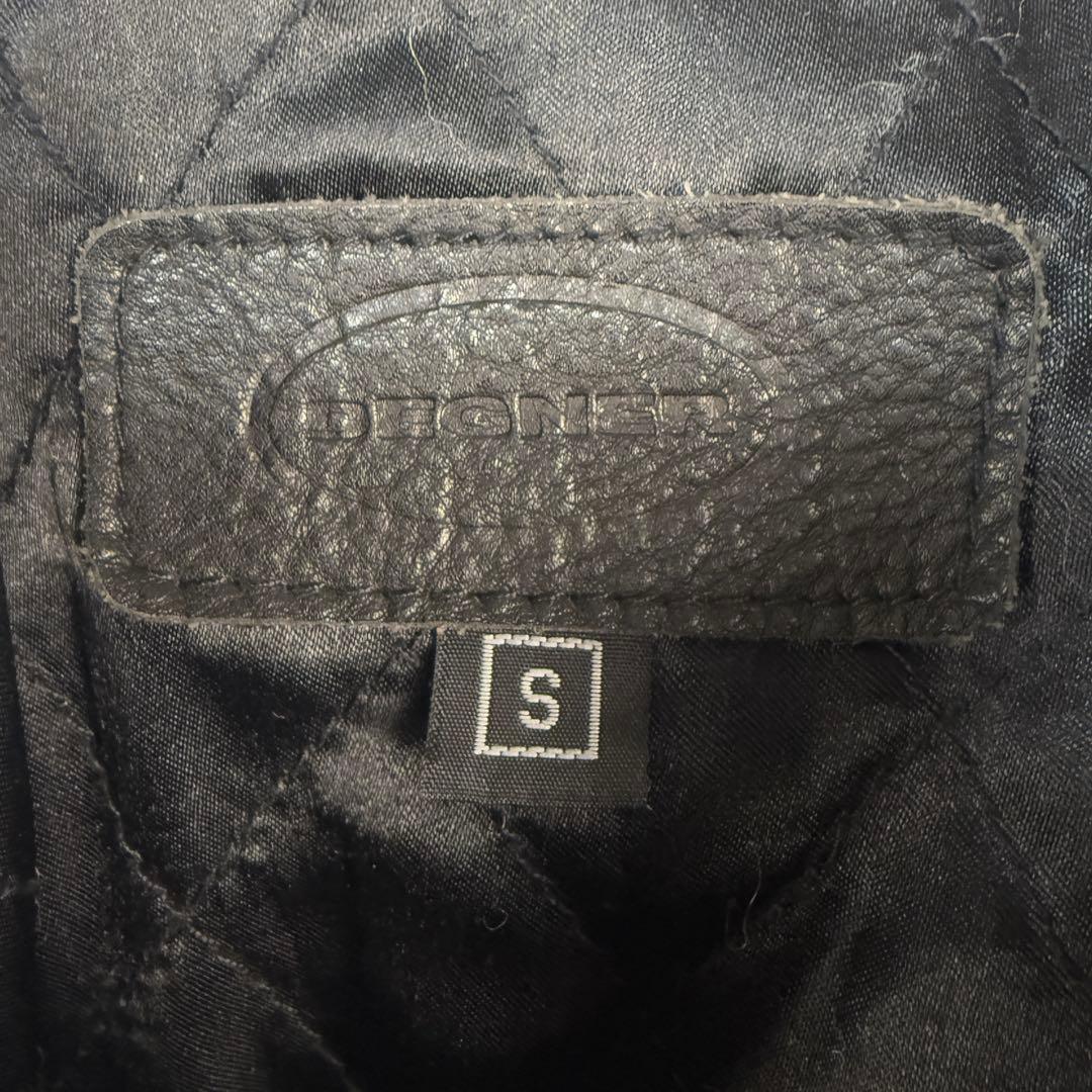 【羽刺繍】 DEGNER ライダース レザー ジャケット 本革 可愛い