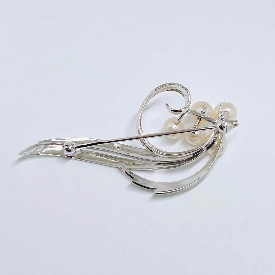 極美品✨　MIKIMOTO ミキモト パール　ブローチ　コサージュ　リーフ