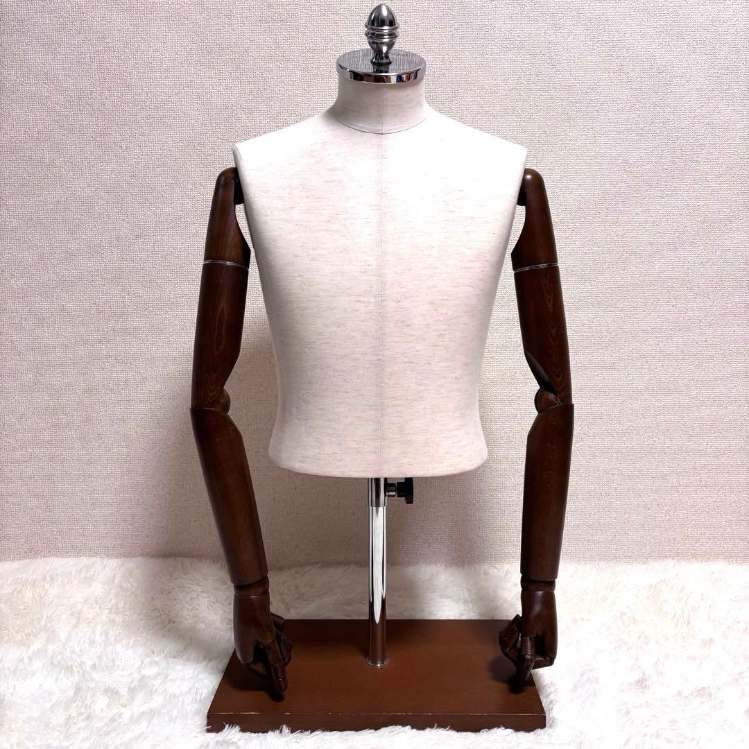 マネキン　トルソー　紳士　布張り 腕付き 可動式　半身トルソー　 Lサイズ