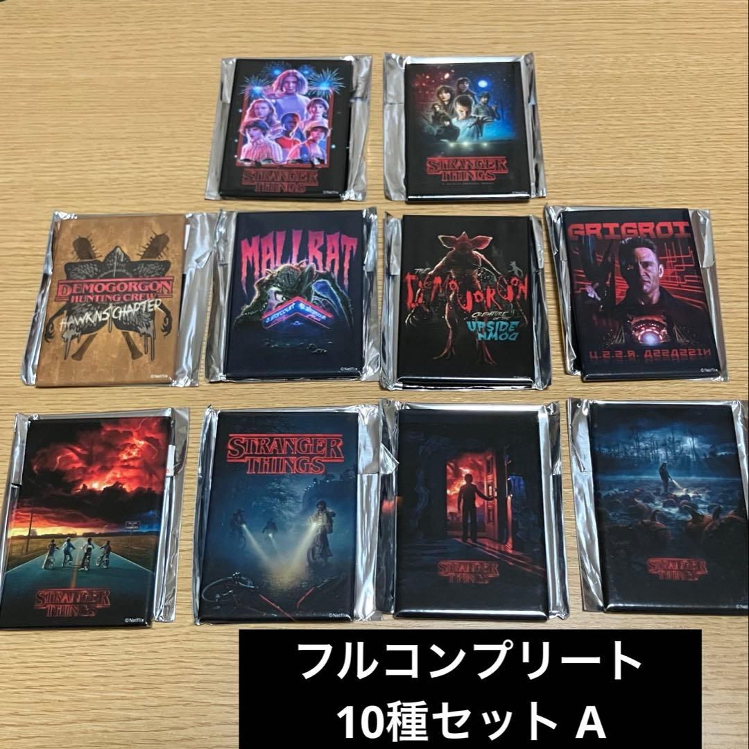 激レア！未使用ストレンジャーシングストレーディング缶マグネットフルコンプ10種A