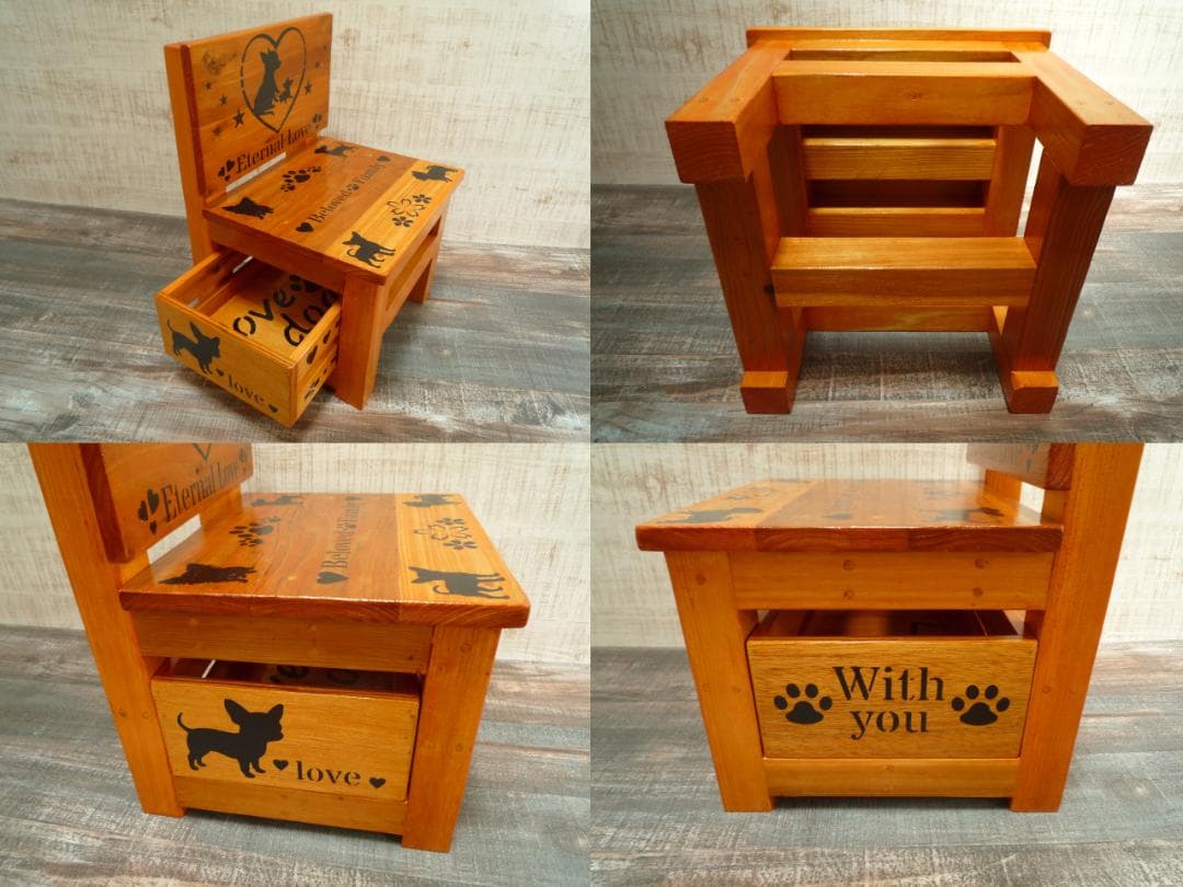 ⭐さくらオーダー品♥️椅子＆留具BOX⭐わんにゃん柄♥️--150・151