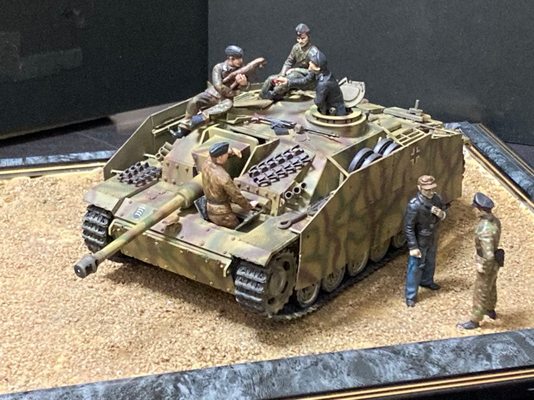 タミヤ　1/35 ドイツ軍　三号突撃砲G型　ヴィネット　完成品ジャンク