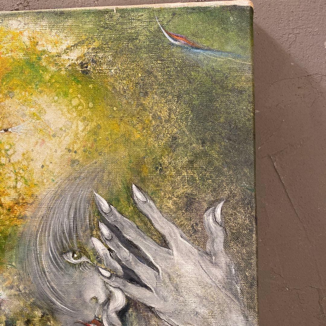 松山幾三郎 『仮面』 油絵 額装品 アート 絵画 原画 油彩 インテリア