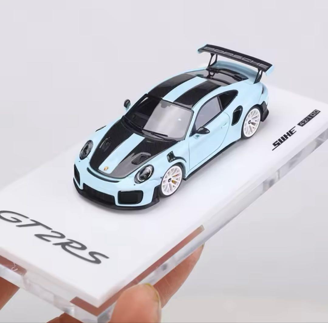 世界100台限定　suhe 1/64 ポルシェ　911 GT2RS ブルー