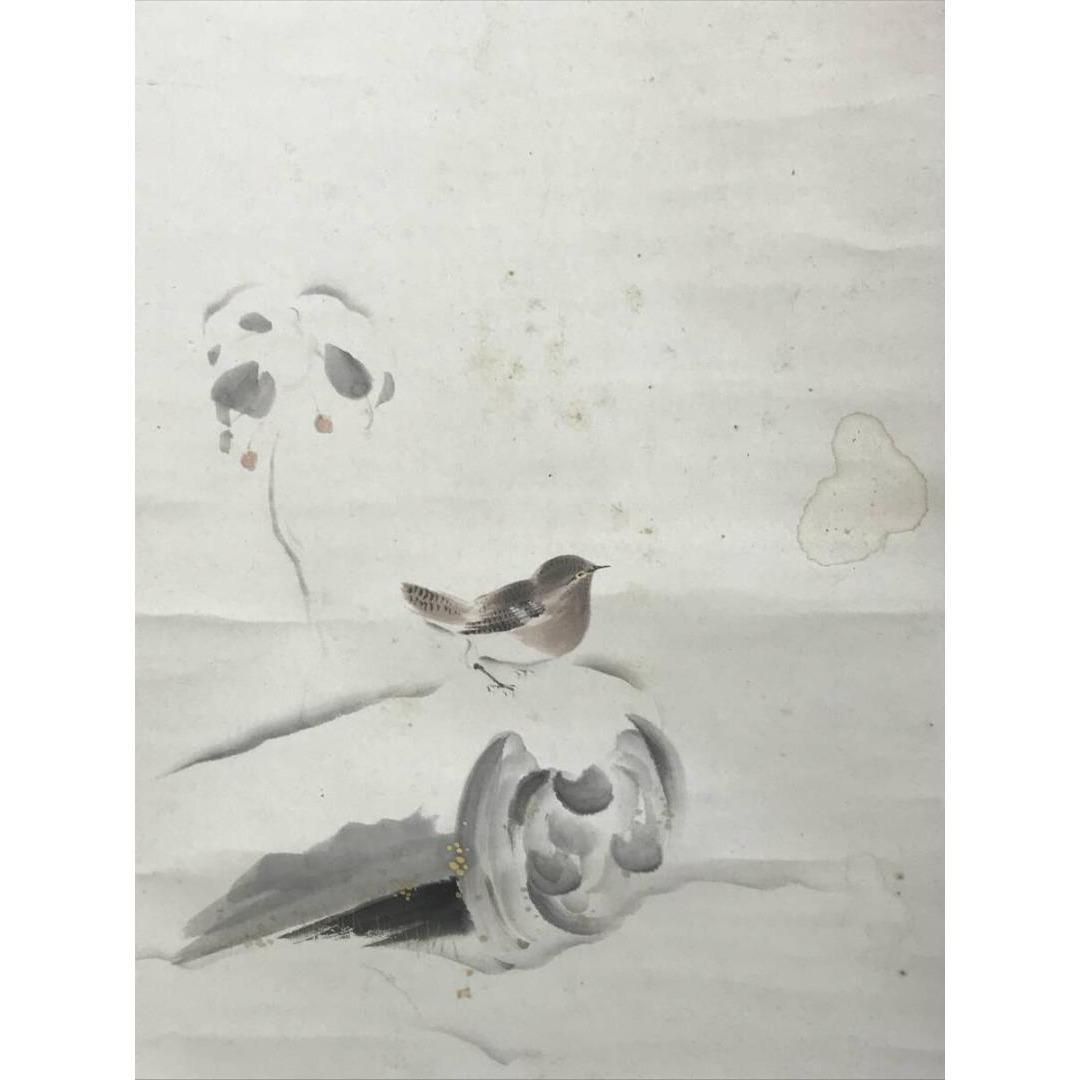 真作/月泉/四季花鳥図/四幅対/掛軸/名家伝来/AK-467