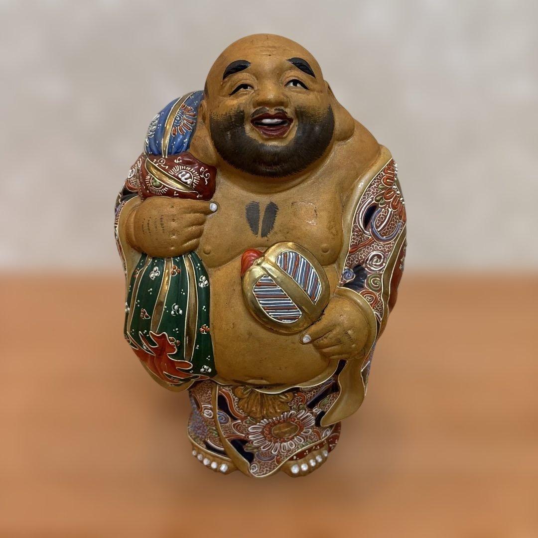 布袋様　布袋尊 九谷焼 縁起物　骨董　アンティーク
