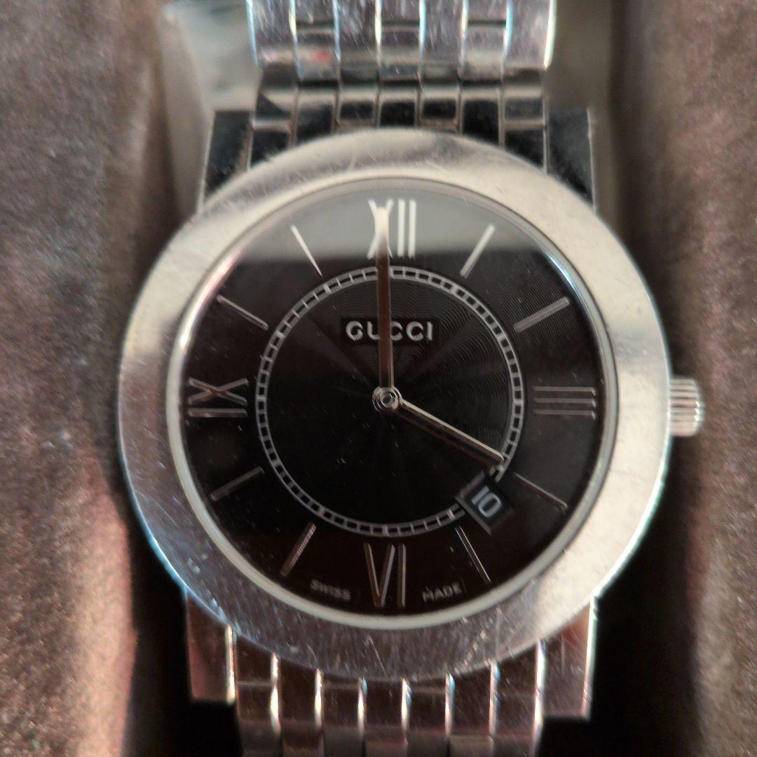 GUCCI 腕時計 ブラック ステンレス