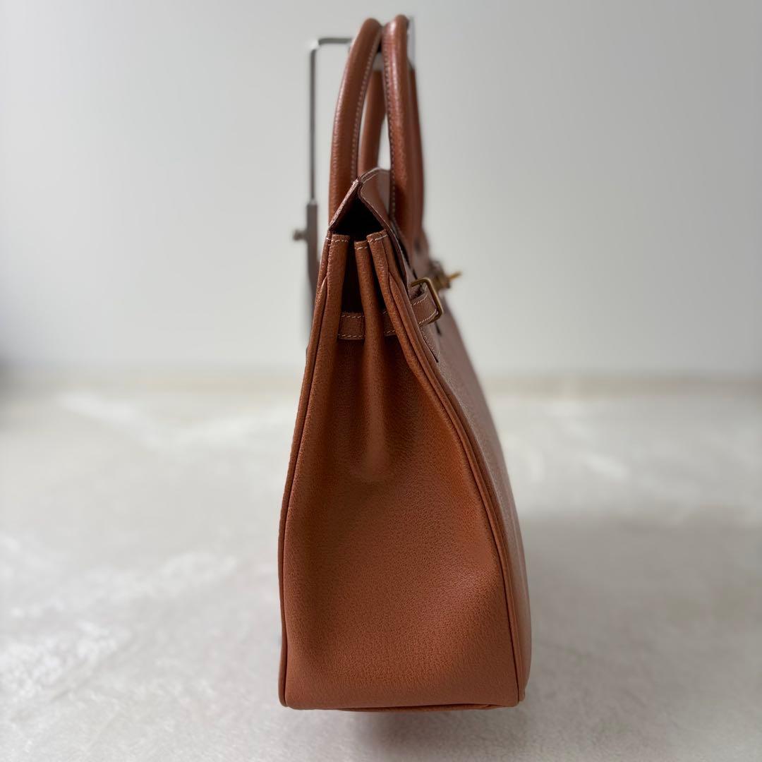 【極美品✨】ノーブランド品 大人気型 ハンドバッグトート 本革 金金具35 A4