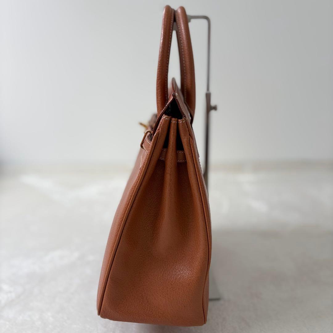 【極美品✨】ノーブランド品 大人気型 ハンドバッグトート 本革 金金具35 A4