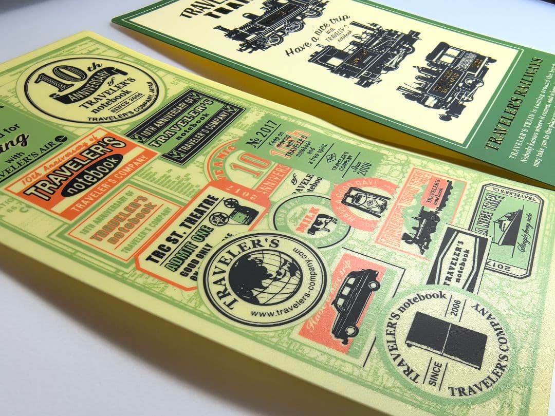 トラベラーズノート　下敷き　10周年　2017年　2018年