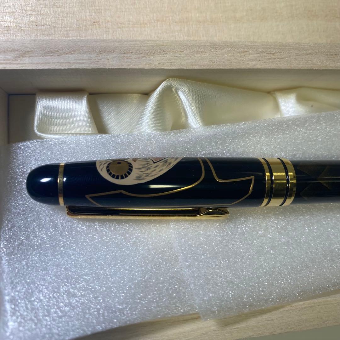 新品・未使用✨　輪島塗 蒔絵　ボールペン 黒 梟　フクロウ　東山雅風　高級