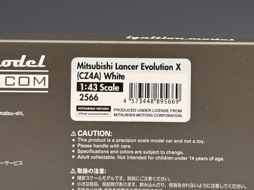 IG 1/43 三菱 ランサーエボリューション Ⅹ ホワイトCZ4A 2566