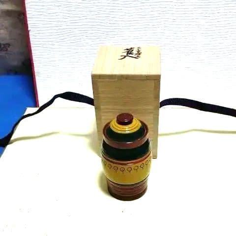 茶道具、煙草入、独楽塗、寛斉作、さ番