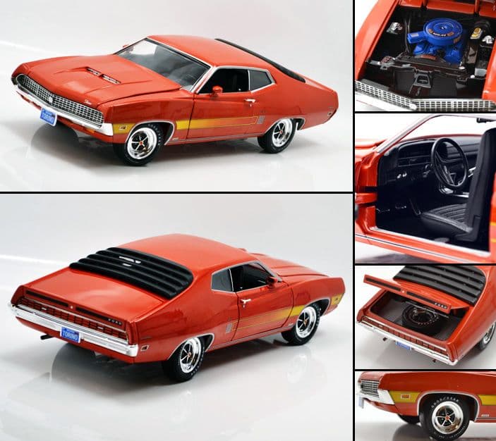 ミニカー 1970 FORD TORINO GT CALYPSO ORANGE