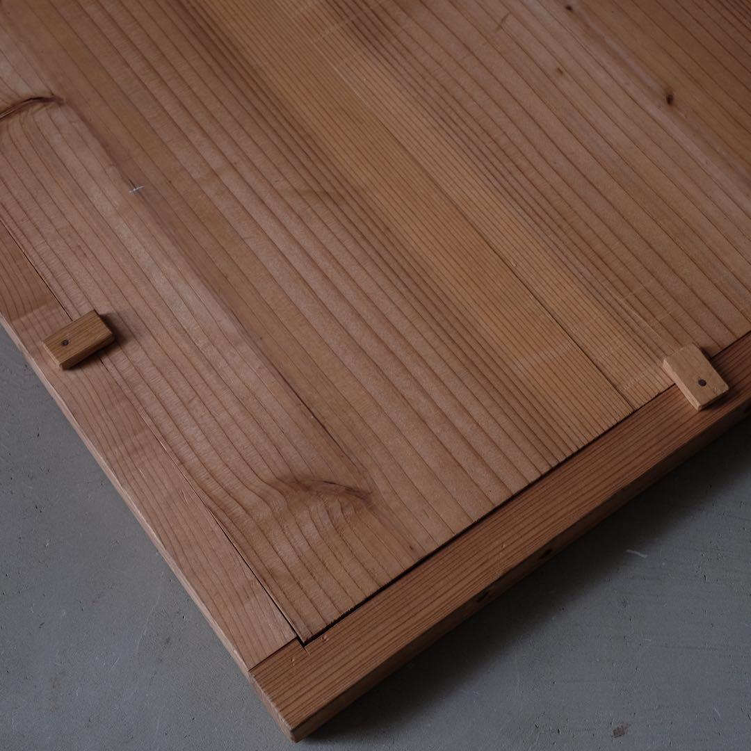 杉材 ガラス付き額　フレーム 額縁 絵画 古道具 ヴィンテージ レトロ