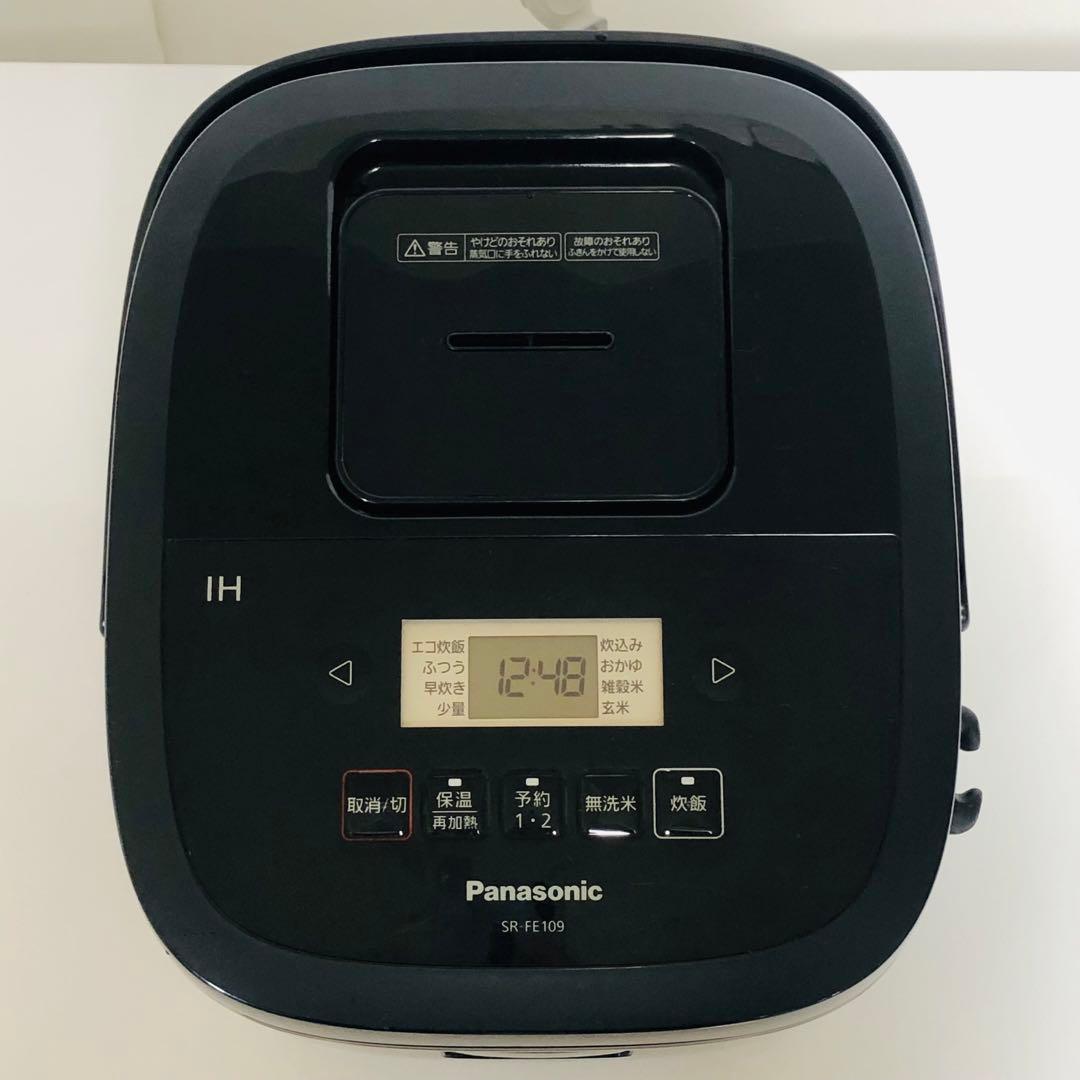 パナソニック 炊飯器 5.5合 IH式 備長炭釜 ブラック SR-FE109