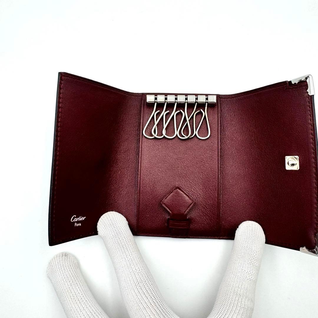 極美品✨Cartier カルティエ　6連キーケース　ブラック　本革