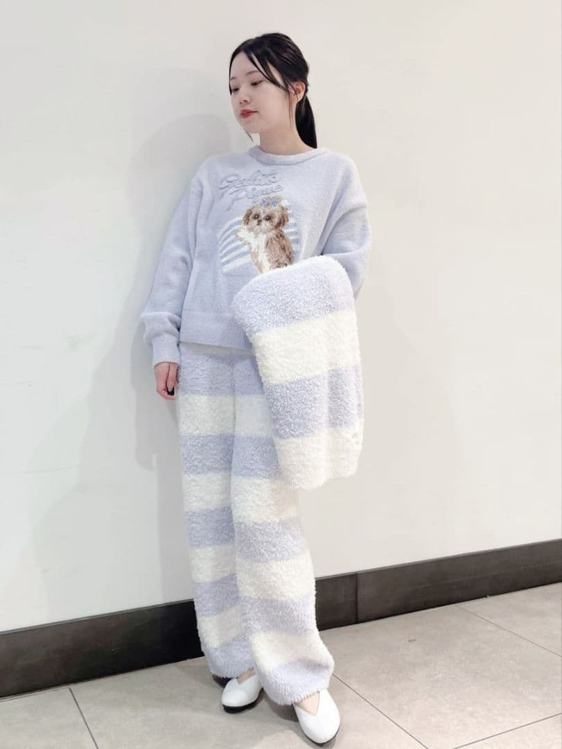 新品タグ付♥️ジェラートピケ シーズージャガードプルオーバー BLU　ラスト1点