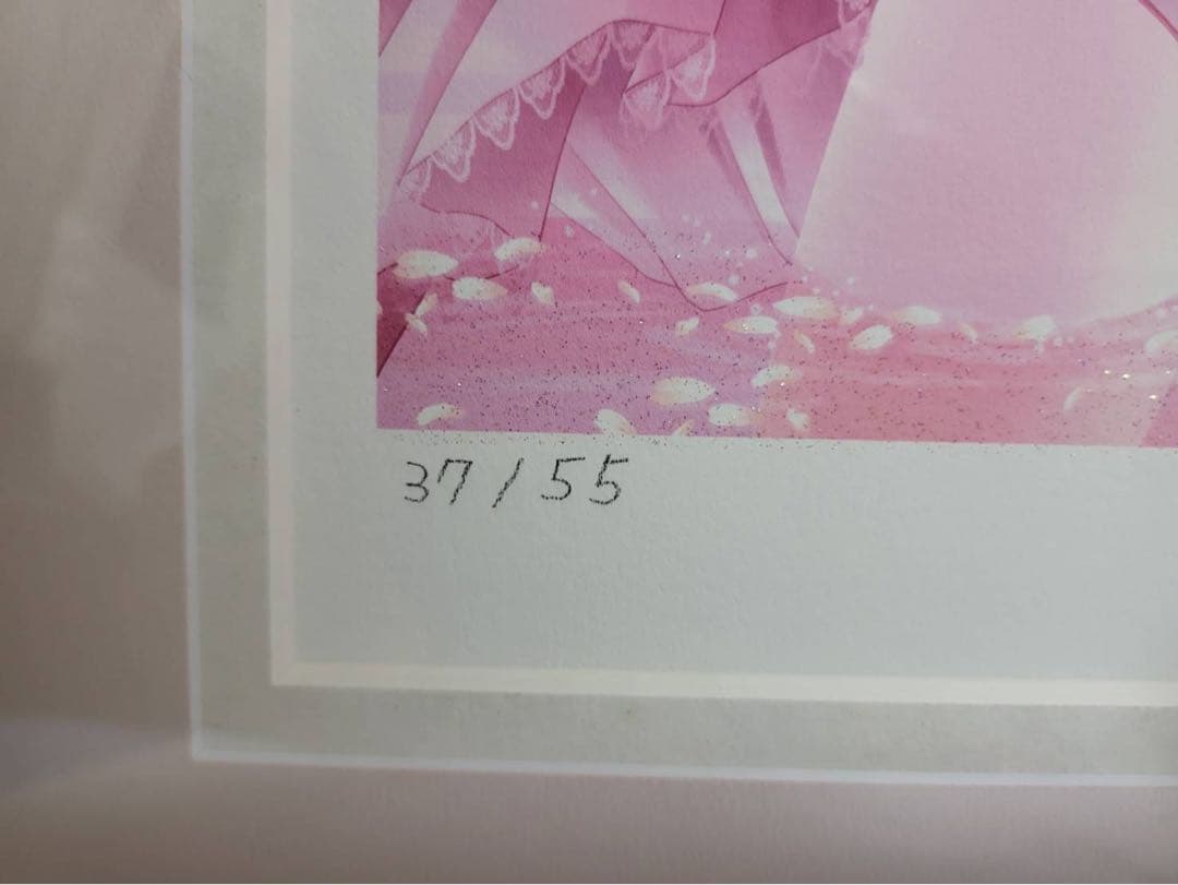 版画　てぃんくる　雪月華舞　アールビバン ミクスドメディア 作品番号37/55