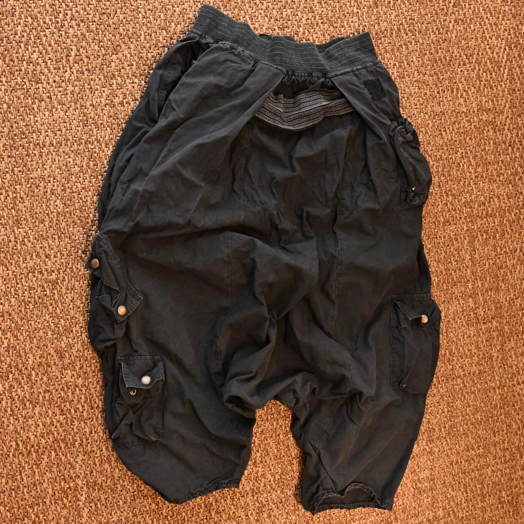 希少 Kapital ブラック サルエルパンツ サイドポケット付き