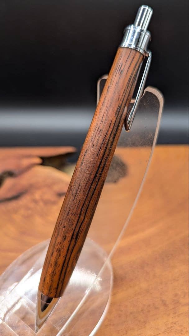 602極上　ハカランダ　ブラジリアンローズウッド　木軸シャーペン　ボールペン
